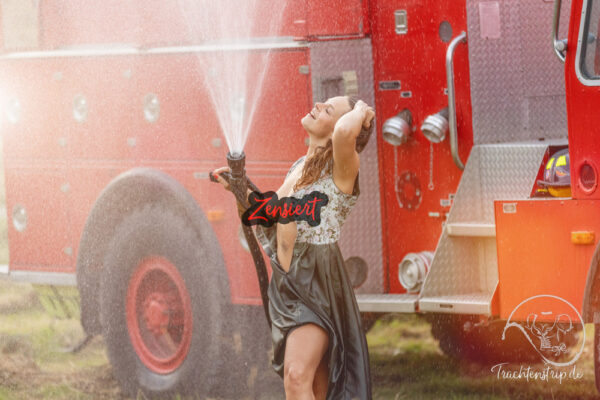 Yasmin as a sexy fire department dirndl girl