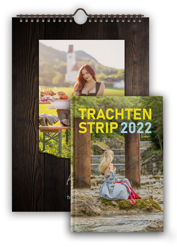 Der neue Bildband BEST OF 2022 und der neue sexy Dirndl Kalender Trachtenstrip 2023 im Paket